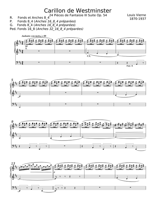 Carillon de Westminster, Op.54 No.6 - Louis Vierne
