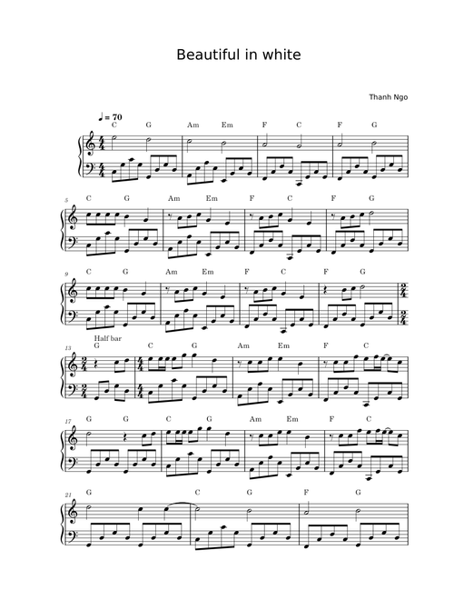 Beautiful in white – NgoThanh-Music