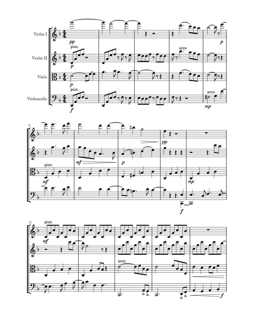 String Quartet 1 Scott McLeish updated Sheet Music For Violin string-quartet-1-scott-mcleish-updated-sheet-music-for-violin