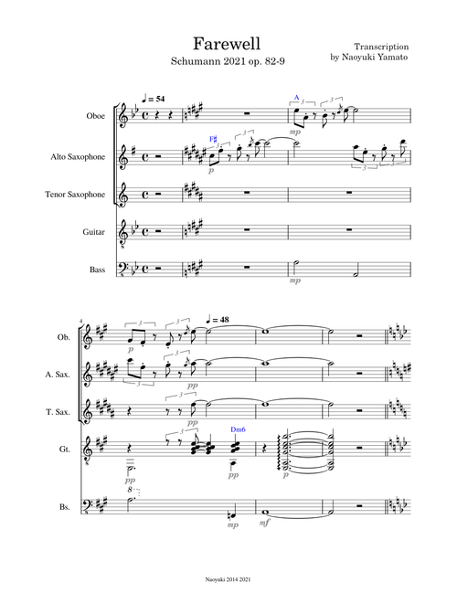 Farewell (Schumann 2014/2021)