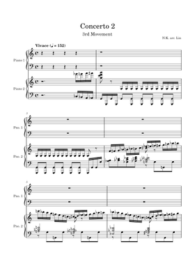 楽譜 カプースチン2nd Concerto for Piano Op.14 Nikolai