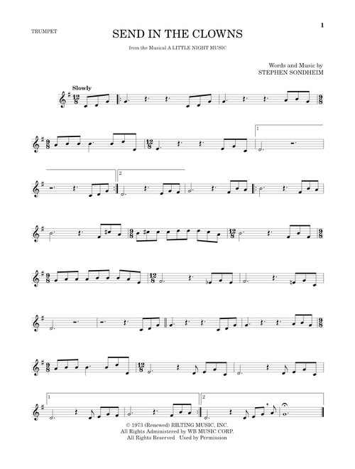 Send In The Clowns - Stephen Sondheim (Trumpet Solo)