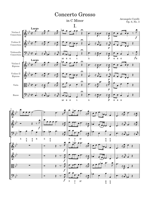Concerto Grosso No. 3 in C Minor - A. Corelli, Op. 6, No. 3