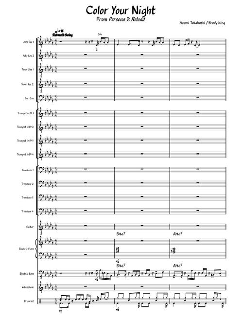 Color Your Night: Jazz Band Arrangement