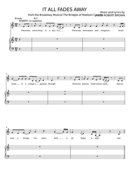 It All Fades Away (from The Bridges of Madison County) - Jason Robert Brown