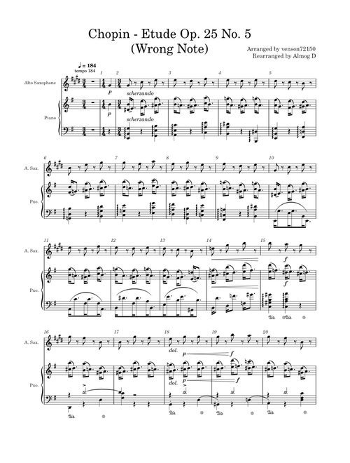 Op. 25 No. 5 - "Wrong Note" – Frédéric Chopin
