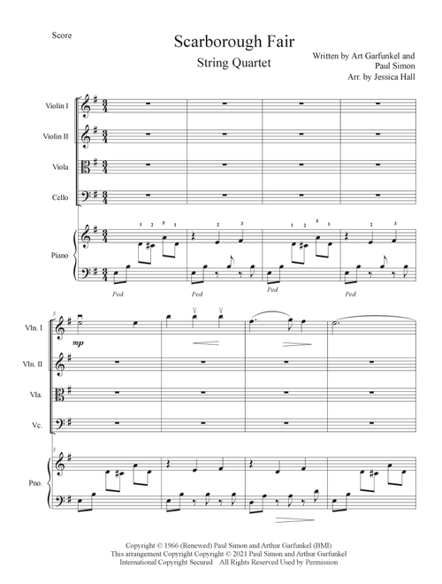 Scarborough Fair/canticle (Arr. Jessica Hall) - Simon & Garfunkel (String Ensemble)