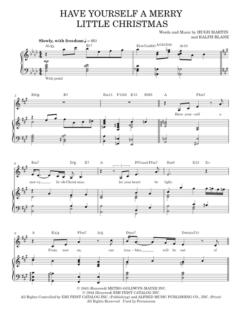 Have Yourself A Merry Little Christmas - Carpenters, Michael Bublé (Piano Vocal)