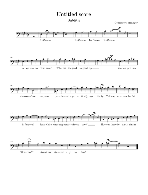 Sincerely – TRUE Sincere FINAL - Baritone
