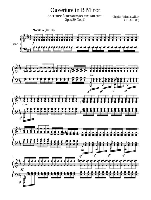 Ouverture Opus 39 No. 11 in B Minor