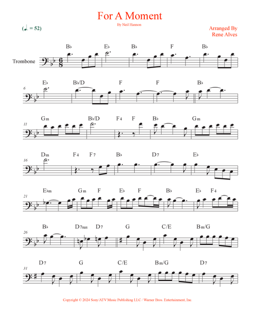 For A Moment (Arr. Rene Alves) - Neil Hannon (Trombone Solo)