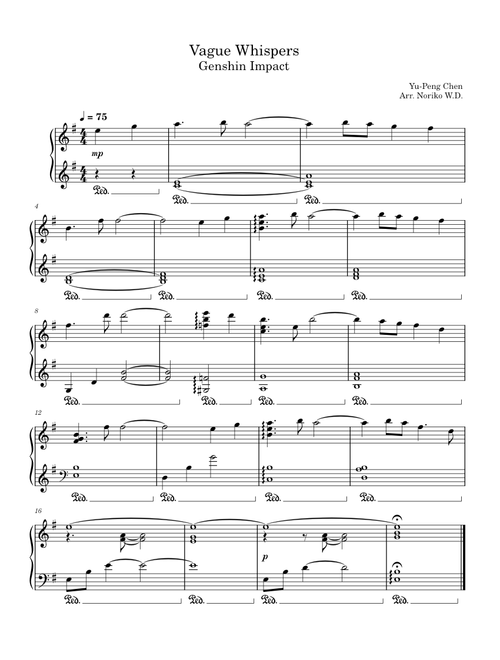 Vague Whispers – Yu-Peng Chen