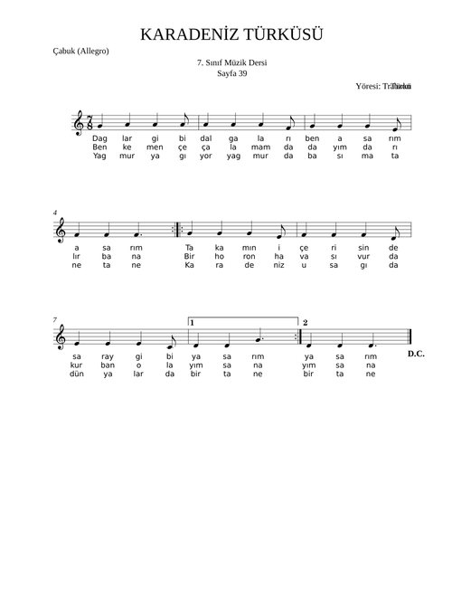 Sf.39 Karadeniz Türküsü.musicxml – erdemtemel.com