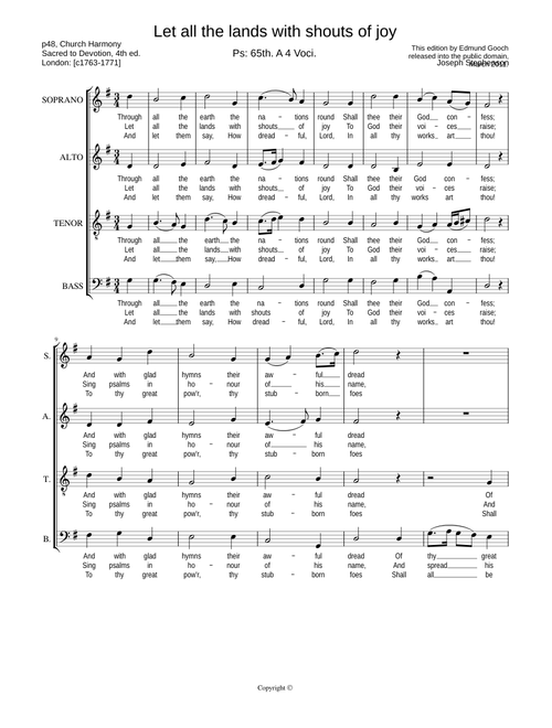 Let all the lands with shouts of joy - Joseph Stephenson
