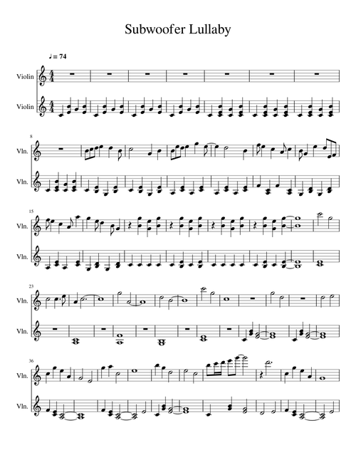 Subwoofer Lullaby Violin