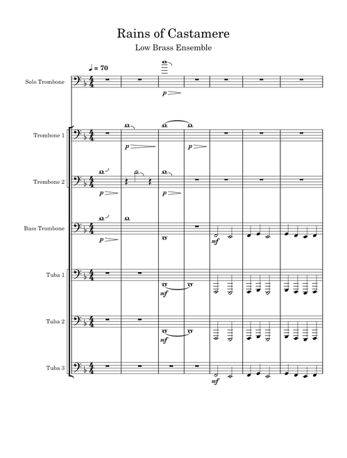 The Rains of Castamere (From the Game Of Thrones) – Ramin Djawadi The Rains of Castamere - Low Brass