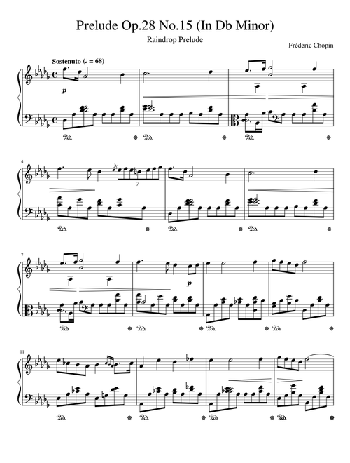 Prelude Op.28 No.15 / In Db Minor - Chopin