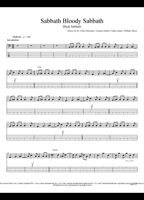 Free Sabbath Bloody Sabbath by Black Sabbath sheet music