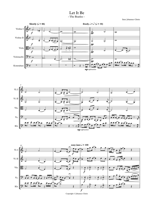 Let It Be (Arr. Johannes Christ) - Kris Allen (String Ensemble)