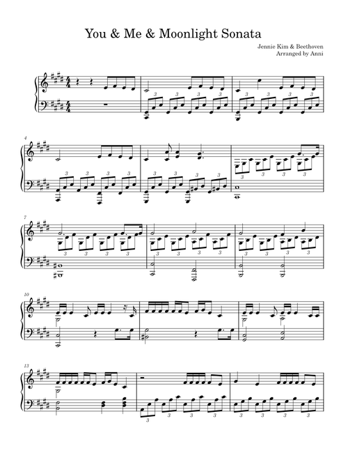 You & Me – BLACKPINK Jennie & Moonlight Sonata