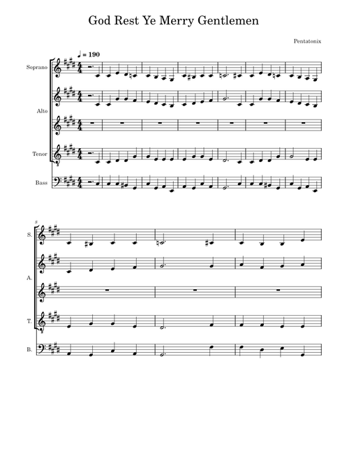 God Rest Ye Merry Gentlemen - Pentatonix