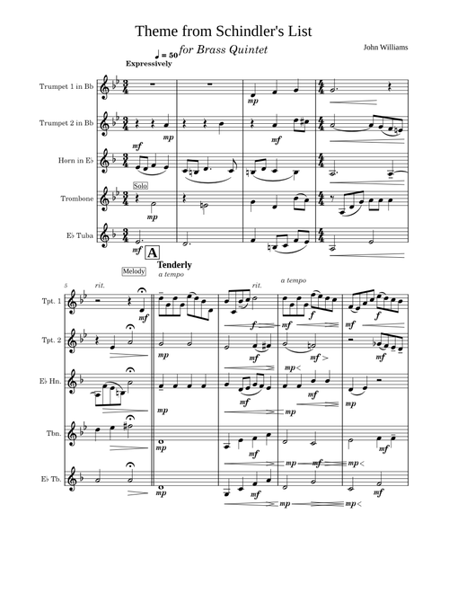 Theme from Schindler's List – John Williams