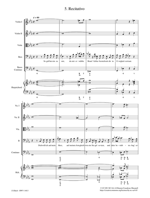 Wachet auf, ruft uns die Stimme, BWV 140 – Johann Sebastian Bach Wachet auf, ruft uns die Stimme, BWV 140 / Mvt. 5 – Johann Sebastian Bach BWV 140.5