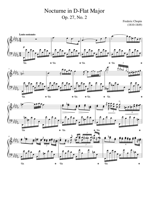 Nocturne in D flat major Op.27 No.2