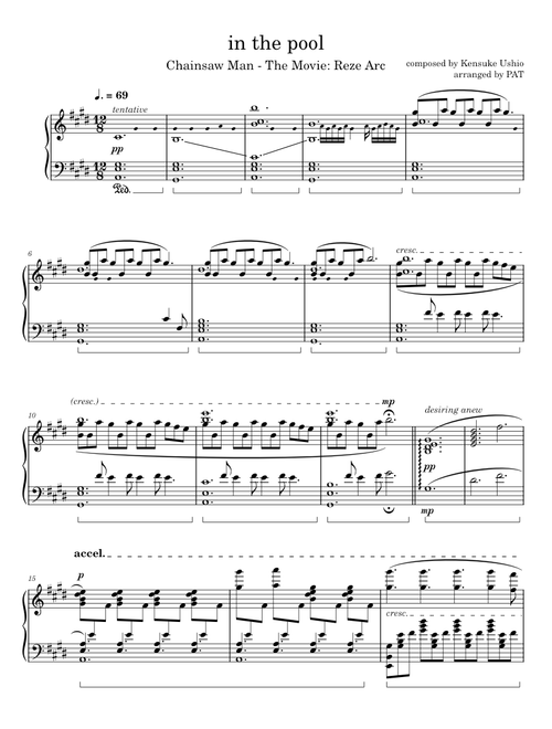 in the pool - Kensuke Ushio, Arrangement by PAT
