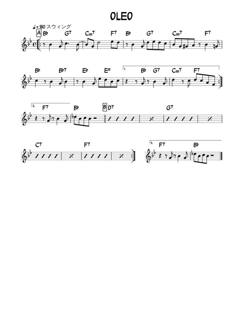 OLEO Sheet Music with Chords for Piano (Solo) easy | MuseScore.com