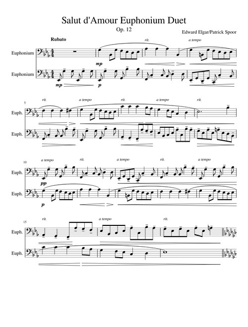 Salut d'Amour Euphonium Duet