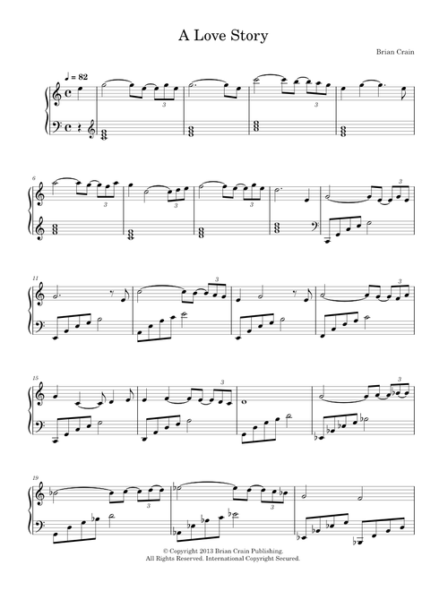 A Love Story - Brian Crain (Piano Solo)