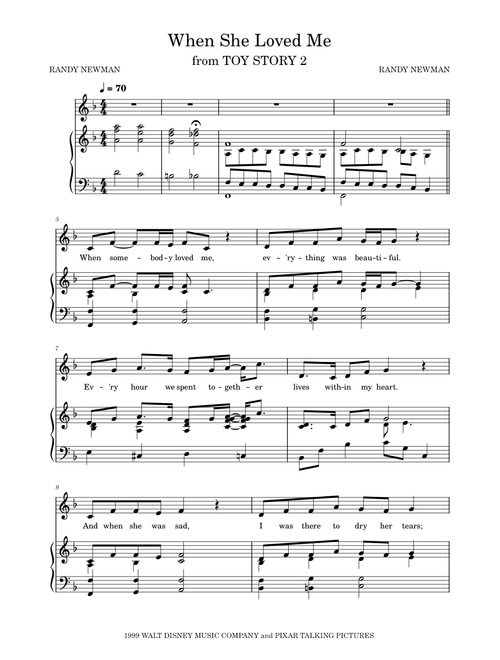 When she loved me – Randy Newman