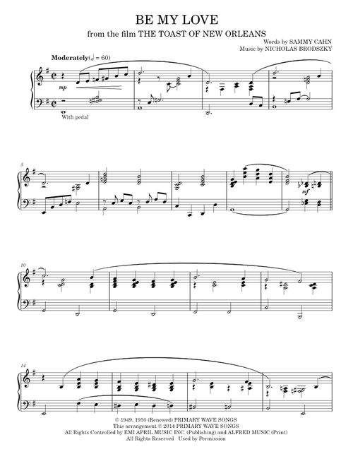 Be My Love - Nicholas Brodszky (Piano Solo)