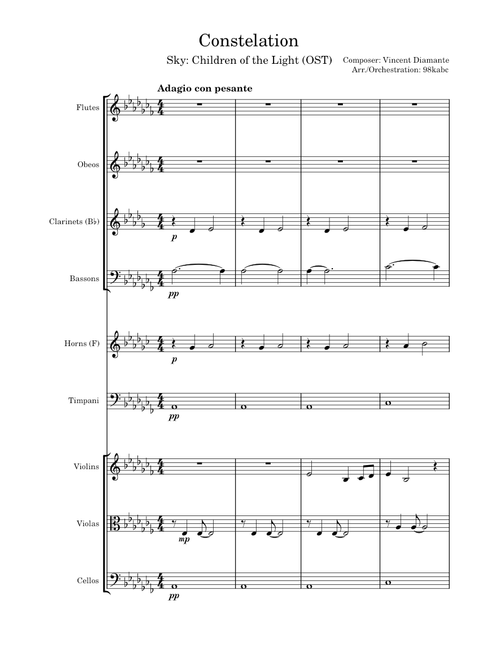 Vincent Diamante, Constellation Credits (for Orchestra) – Sky: Children of the Light