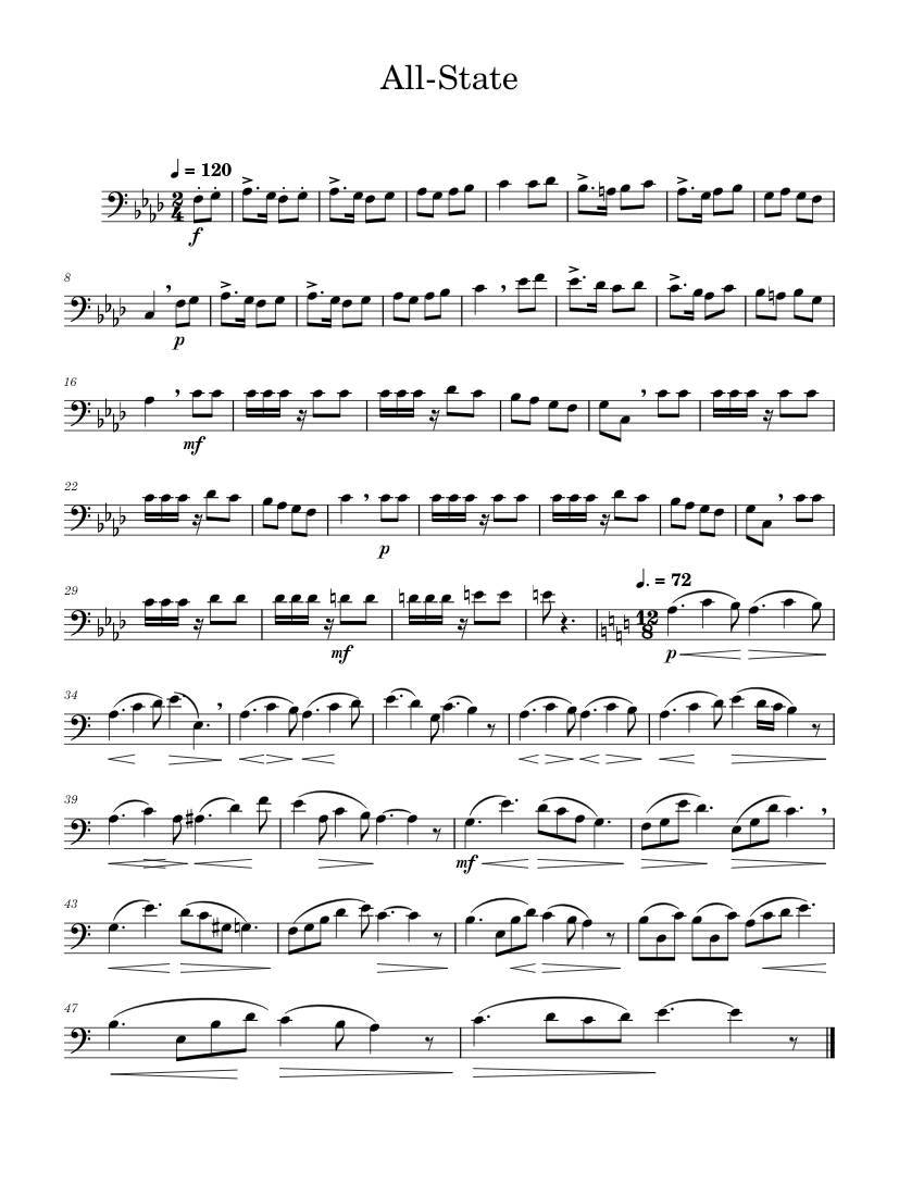 All-State/Honor Band Audition Music for Trombone/Euphonium 2022 Sheet ...