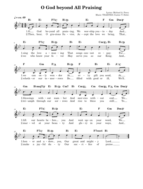 O God Beyond All Praising – Gustav Holst