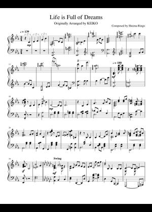 Jinsei wa Yume Darake Sheet Music with Chords for Piano, Trombone