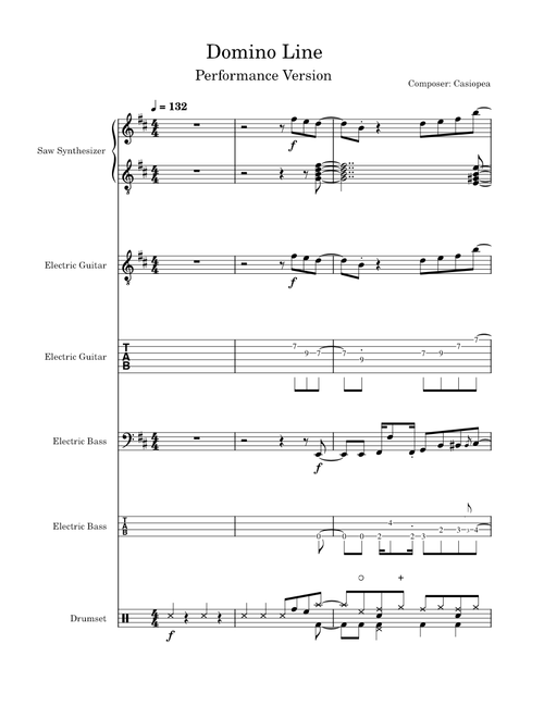 Domino Line Performance Arrangement