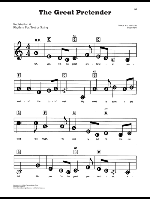 The Great Pretender - The Platters (E-Z Play Today)