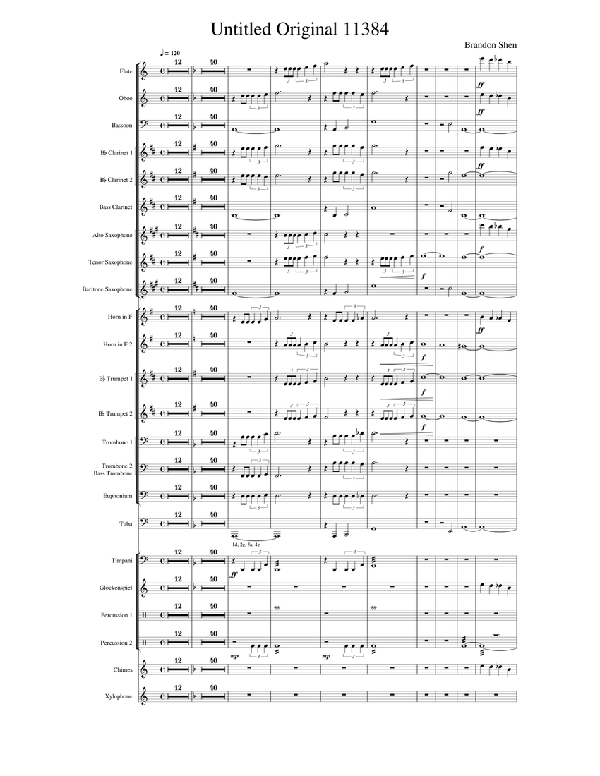 band Sheet music for Trombone, Euphonium, Tuba, Flute & more ...
