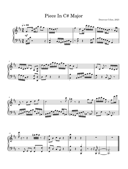 Piece In C# Major