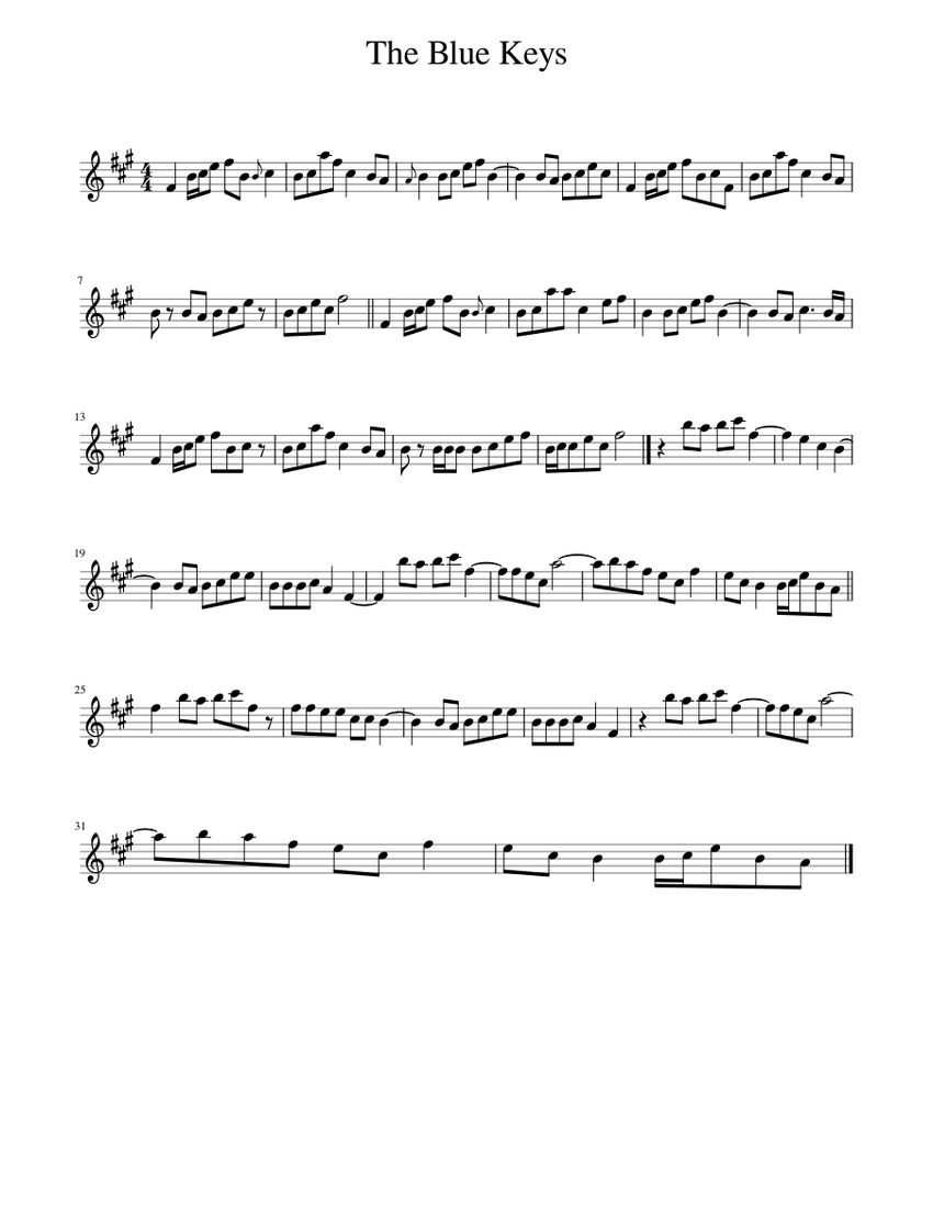 The Blue Keys Sheet music for Piano (Solo) Easy | Musescore.com