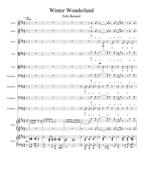 Winter Wonderland Strings Adapted