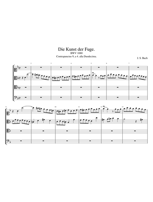 J. S. Bach: Die Kunst der Fuge, BWV 1080, Contrapunctus IX