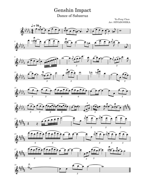Dance of Sabzeruz – Yu-Peng Chen - Genshin Impact