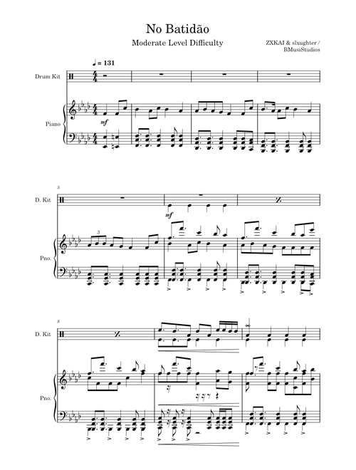No Batidão - ZXKAI & Slxughter | BMS Piano Version