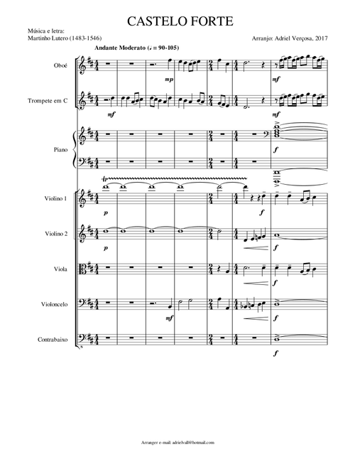 Castelo Forte é o Nosso Deus / A Mighty Fortress Is Our God (Arr. Adriel Verçosa) - Martinho Lutero, Martin Luther (Large Ensemble)
