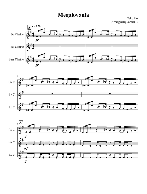 Undertale - Megalovania (clarinet)