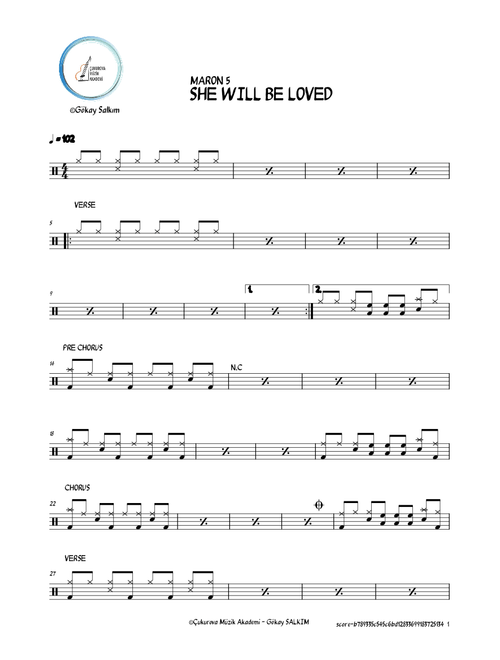 She will be loved – Maroon 5 DRUM